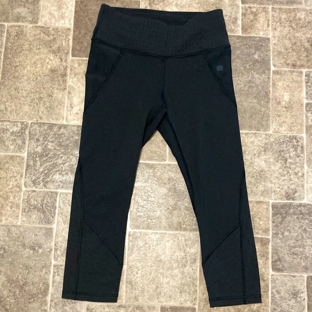 Athleta perforated capri leggings